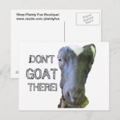 Chèvre "N'Y ARRIVE PAS" Carte postale (Devant / Derrière)