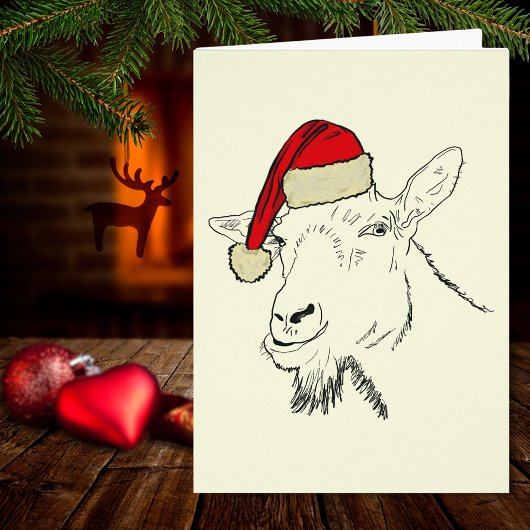 Chèvre portant une illustration de chapeau de Père