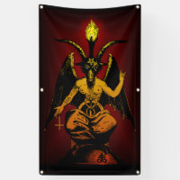 Chèvre satanique 3' bannière de x5 - qualité