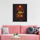 Chèvre satanique sur toile étirée (Insitu(Salon))