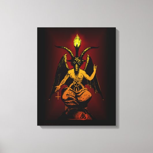 Chèvre satanique sur toile étirée (Recto)