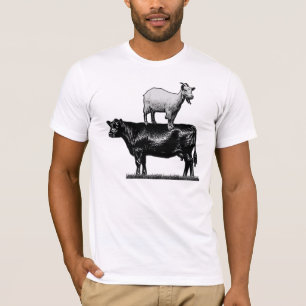 Chèvre sur le T-shirt de vache