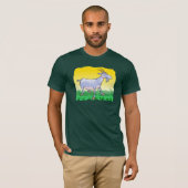 Chèvre sur le T-shirt d'herbe (Devant entier)