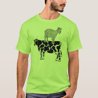 Chèvre sur un T-shirt de la vache #2