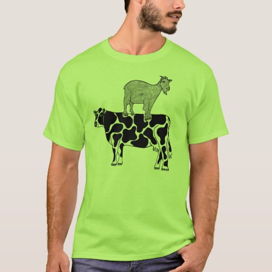 Chèvre sur un T-shirt de la vache #2 (Devant)