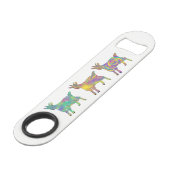 Chèvres d'art colorées debout sur les objets Desig (Devant angulaire)