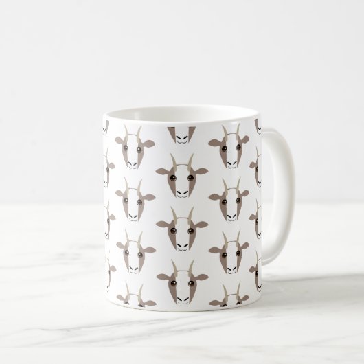 Chèvres grises et blanches sur Mug (Devant droit)