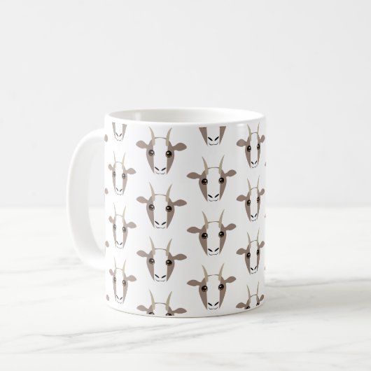 Chèvres grises et blanches sur Mug (Devant gauche)