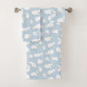 Chèvres jouant - bleus layette
