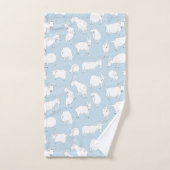 Chèvres jouant - bleus layette (Serviette à main)
