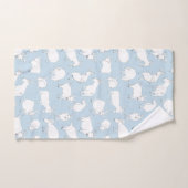 Chèvres jouant - bleus layette (Serviette à main)