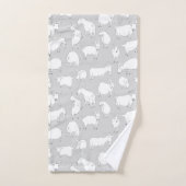 Chèvres jouant - gris (Serviette à main)