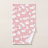 Chèvres jouant - rose (Serviette à main)