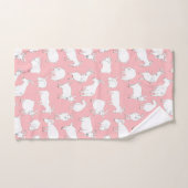 Chèvres jouant - rose (Serviette à main)