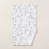 Chèvres jouant - transparent (Serviette à main)