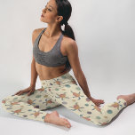 Chèvres peintes et Pois sur motif crème<br><div class="desc">Ajoutez de la couleur ludique à votre tenue avec ces leggings à motifs. Mes illustrations peintes en aquarelle de chèvres dans les tons orange, aqua, violet et bleu sont dressées contre un arrière - plan couleur crème ainsi que des pois coordonnés peints en aquarelle pour un look amusant et artistique....</div>