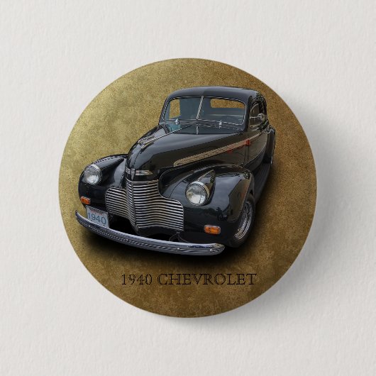 CHEVROLET 2 1940 RONDE BUTTON 5,7 CM (Voorkant)
