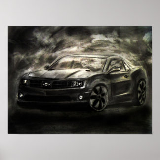 Chevrolet Camaro Drawing Print