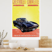 Chevrolet Corvette 1967 Poster (Keuken)