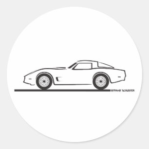 Chevrolet Corvette 1980-82 Ronde Sticker