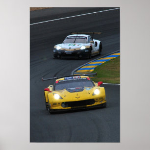 Chevrolet Corvette C7.R no64 24 uur van Le Mans Poster