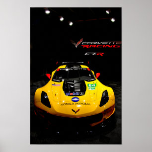 Chevrolet Corvette C7.R Voorkant Uitzicht Poster
