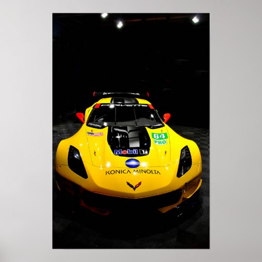 Chevrolet Corvette C7.R Voorkant Uitzicht Poster (Voorkant)