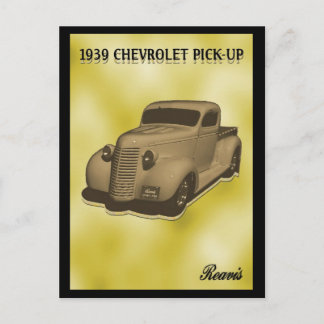 CHEVROLET PICKUP 1939 BRIEFKAART