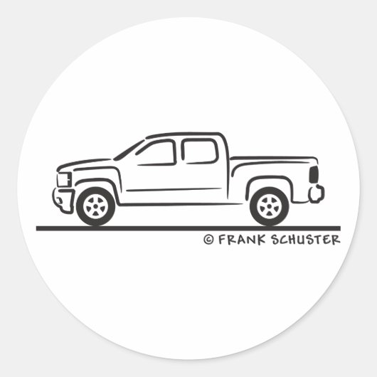 Chevrolet Silverado 2010 Ronde Sticker (Voorkant)