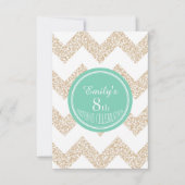 Chevron 8th Verjaardagsviering Kies kleur Kaart (Voorkant)