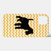 Chevron Achtergrond met Schnauzer Silhouette Case-Mate iPhone Case (Achterkant (horizontaal))