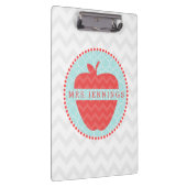 Chevron Apple Quatrefoil Teacher Klembord (Rechts)