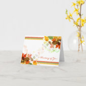 Chevron Autumn Fall laat je denken Kaart (Gele Bloem)