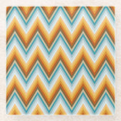 Chevron Background Pattern Glazen Onderzetter (Voorkant)