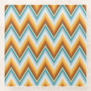 Chevron Background Pattern Glazen Onderzetter