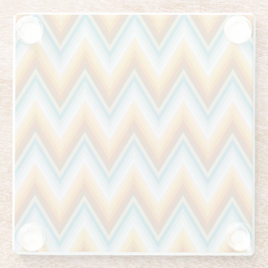 Chevron Background Pattern Glazen Onderzetter (Achterkant)