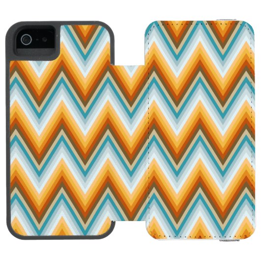 Chevron Background Pattern Incipio iPhone Portemonnee Hoesje (Agenda Open)