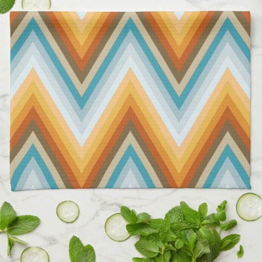 Chevron Background Pattern Theedoek (Gevouwen)