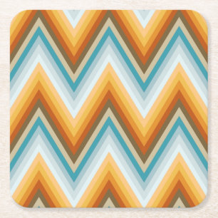 Chevron Background Pattern Vierkante Kartonnen Onderzetter