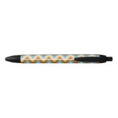 Chevron Background Pattern Zwarte Inkt Pen (Achterkant)