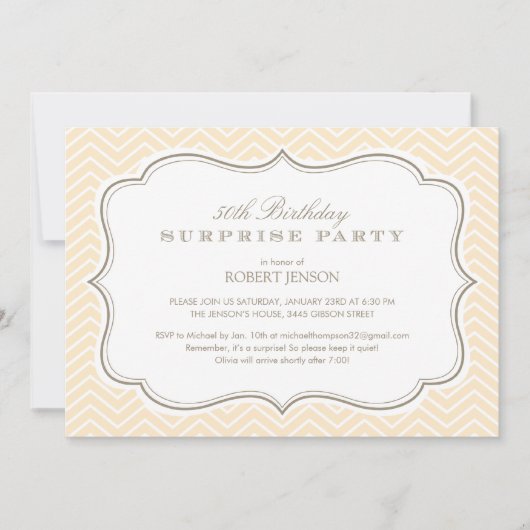 Chevron barre des invitations de fête (Devant)