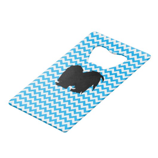 Chevron Bébé Bleu Avec Chih Tzu Silhouette (Dos Angle)