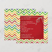 Chevron Birthday Party design Kaart (Voorkant / Achterkant)