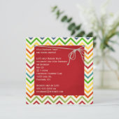 Chevron Birthday Party design Kaart (Staand voorkant)