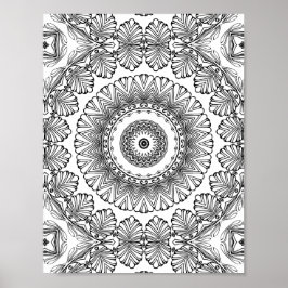 Chevron Blad Barst Kleurplaat Patroon Kunstwerk Poster