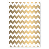Chevron blanc et or et Confetti | Cartes (Dos)