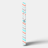 Chevron Blauwgroen en Terracotta Case-Mate iPhone Case (Achterkant / Links)