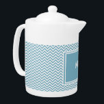 Chevron bleu avec Monogramme<br><div class="desc">Nous avons laissé toutes les images utilisées dans cette conception personnalisable - Vous pouvez jouer avec eux à votre contenu de coeur - Cliquez sur le bouton orange "Personnaliser ceci" et sélectionnez l'image que vous voulez supprimer, redimensionner ou tourner - amusez-vous et profitez de cet aperçu des tendances de couleur...</div>