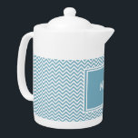 Chevron bleu avec Monogramme<br><div class="desc">Nous avons laissé toutes les images utilisées dans cette conception personnalisable - Vous pouvez jouer avec eux à votre contenu de coeur - Cliquez sur le bouton orange "Personnaliser ceci" et sélectionnez l'image que vous voulez supprimer, redimensionner ou tourner - amusez-vous et profitez de cet aperçu des tendances de couleur...</div>
