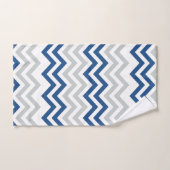 Chevron Bleu Et Gris (Serviette à main)